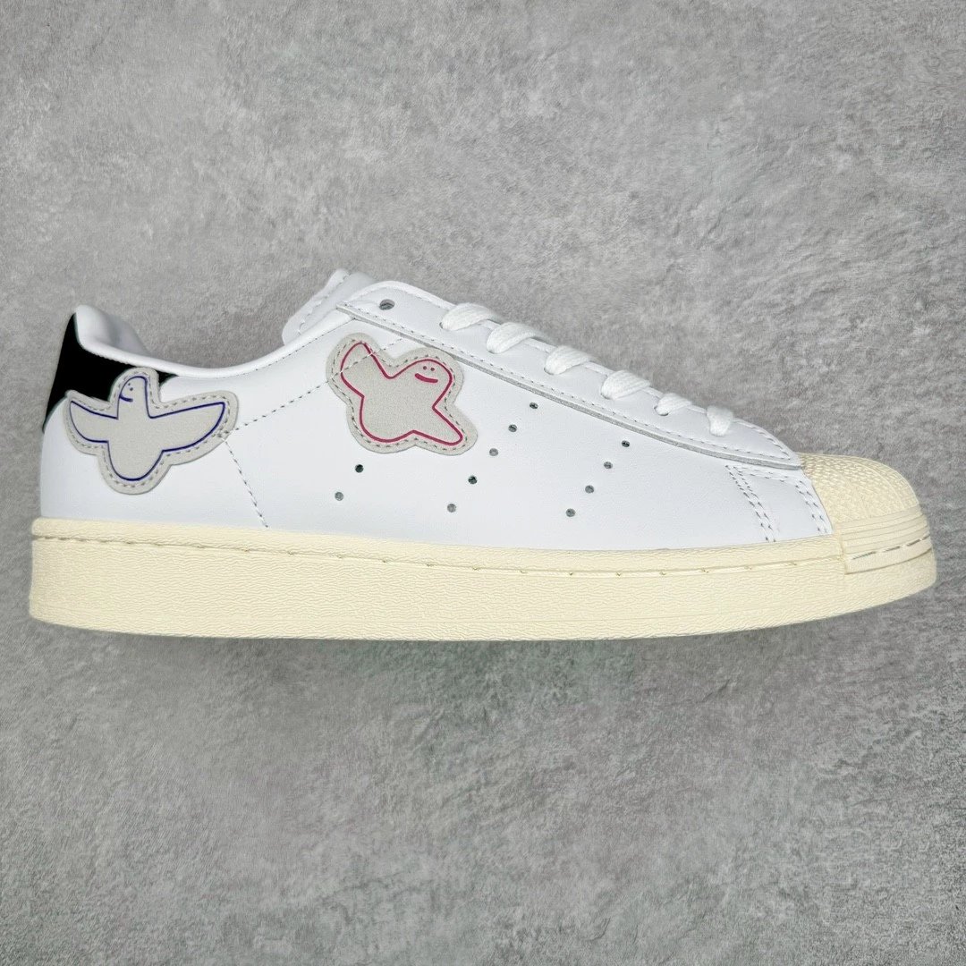 adidas Sneakers Superstar Shell Toe — Black-tailed white