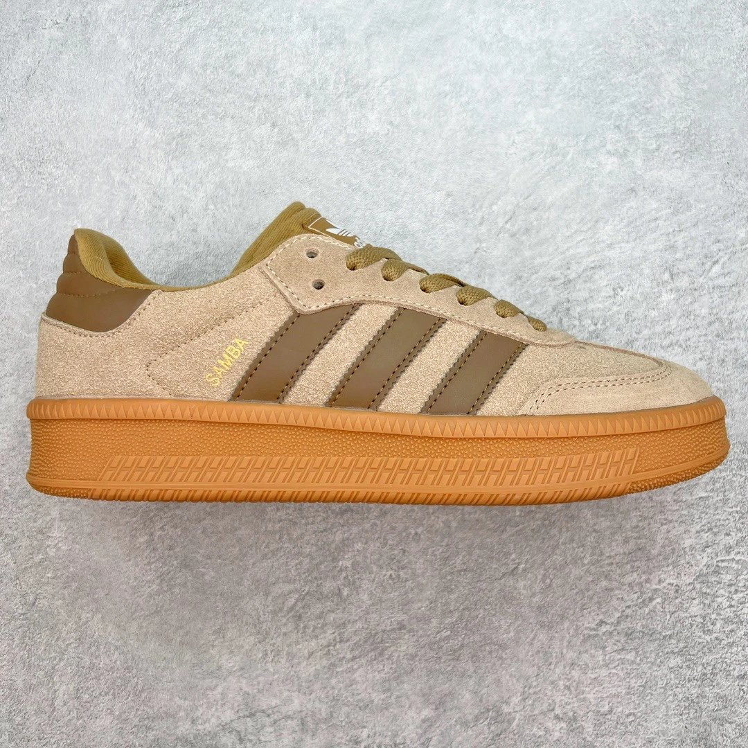 Unbranded Sneakers Samba platform with three-stripe side panels — Brown