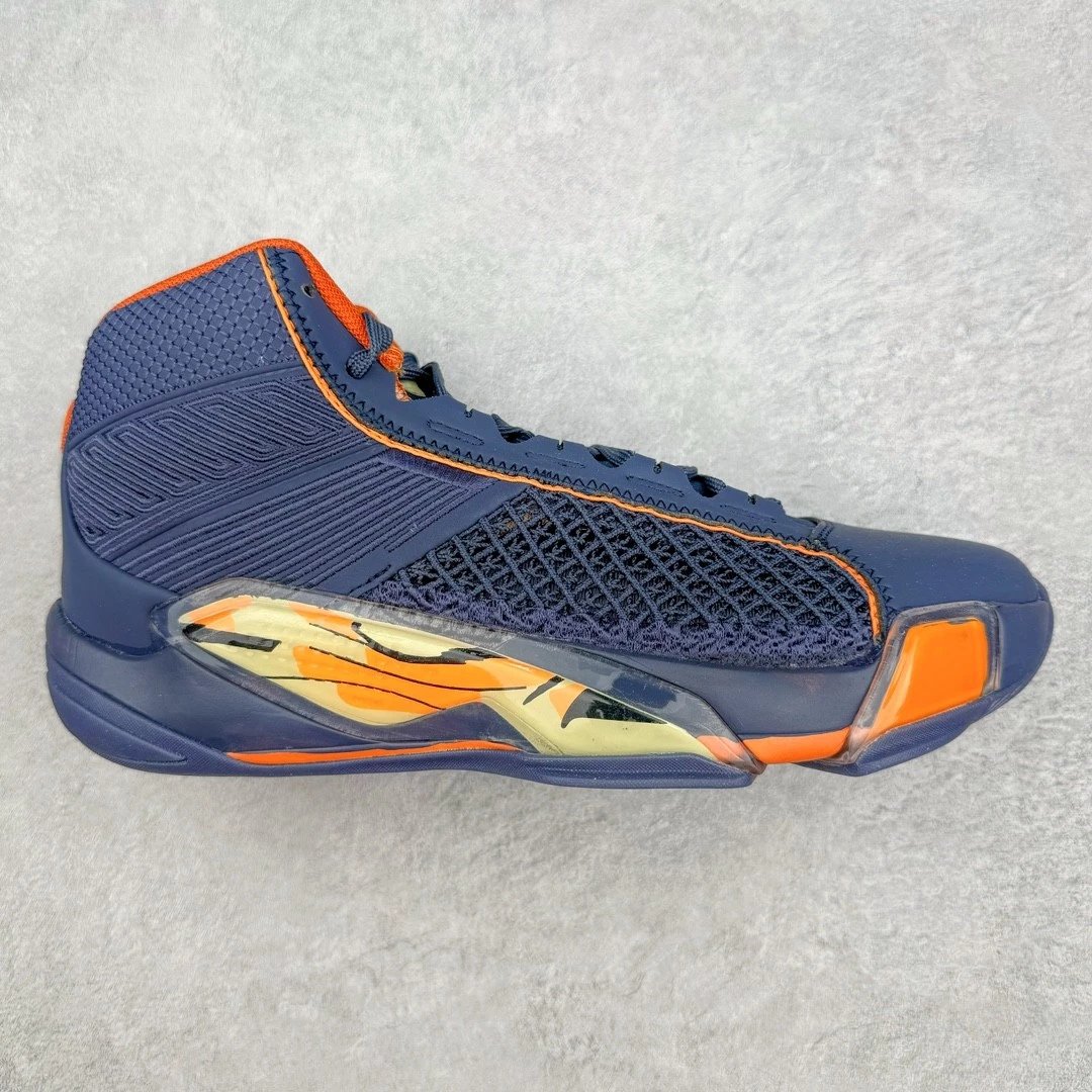 Unbranded Sneakers High-Top Mesh Basketball — Blue Orange