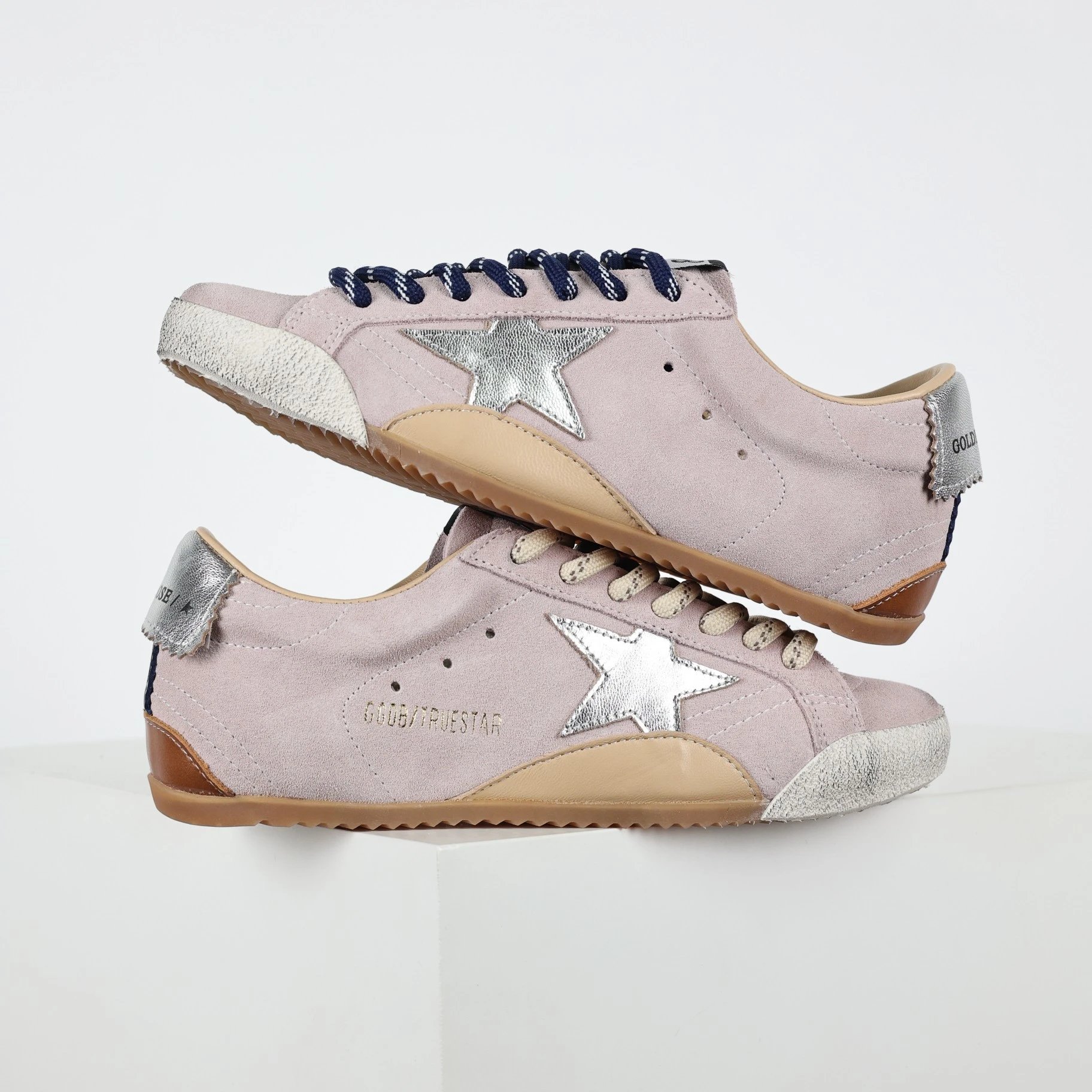 Golden Goose Sneakers True Star low-top star-appliqué — Pink