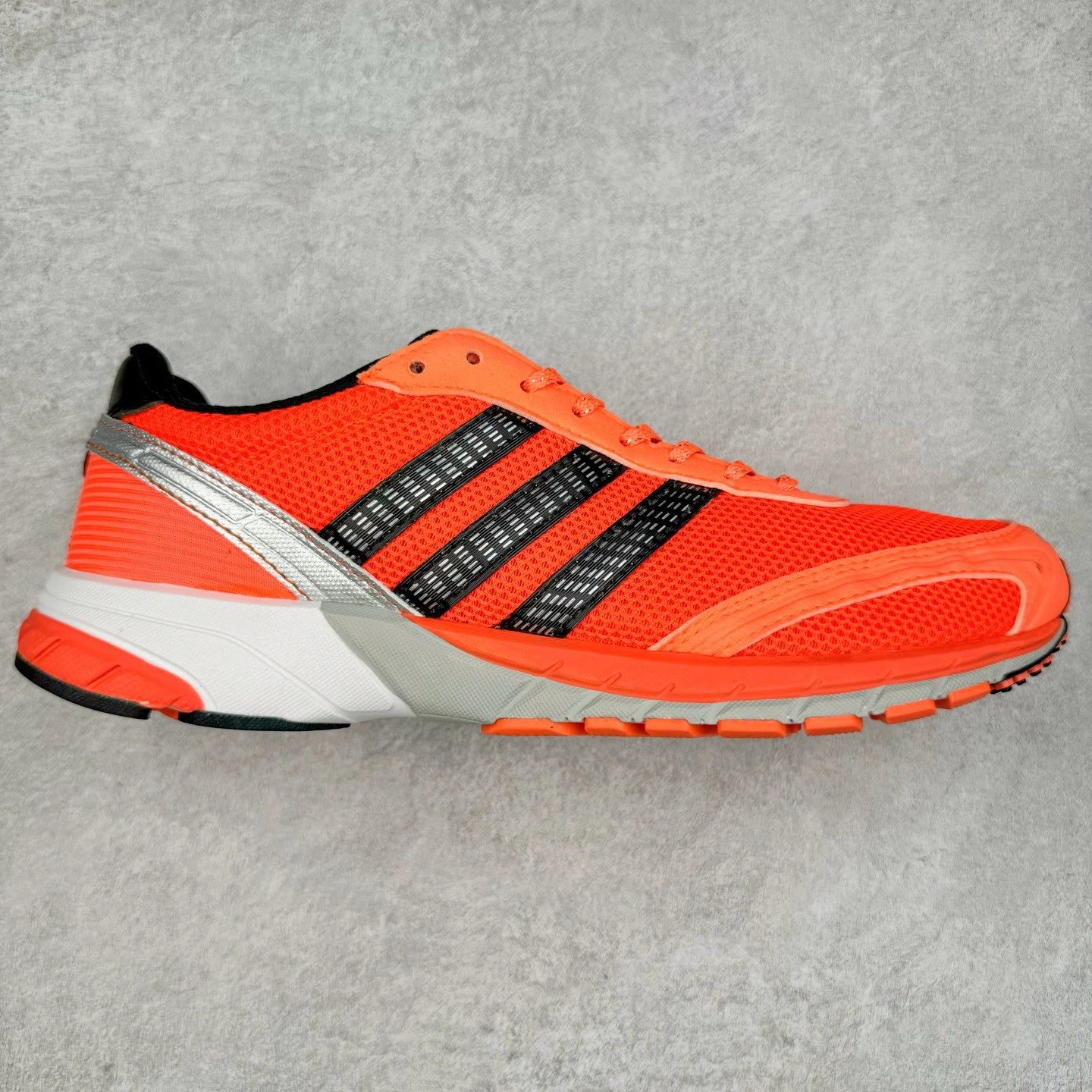 Adidas Sneakers Low-Top Mesh Three-Stripe — Tangerine red