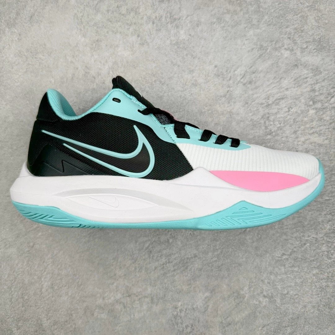 Nike Sneakers Precision 6 Basketball Shoes — Black, white, and green