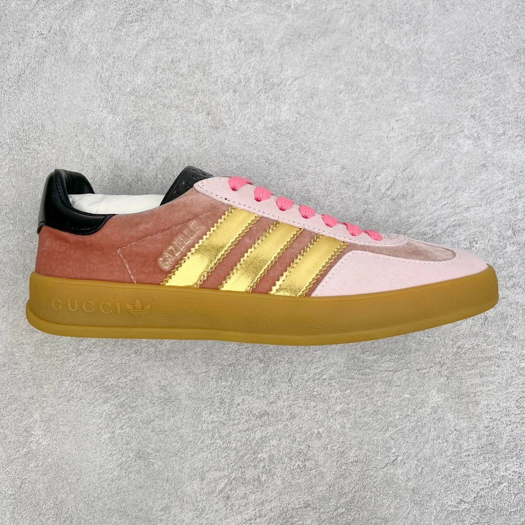 Gucci Sneakers Adidas x Gazelle — Pink gold black tail