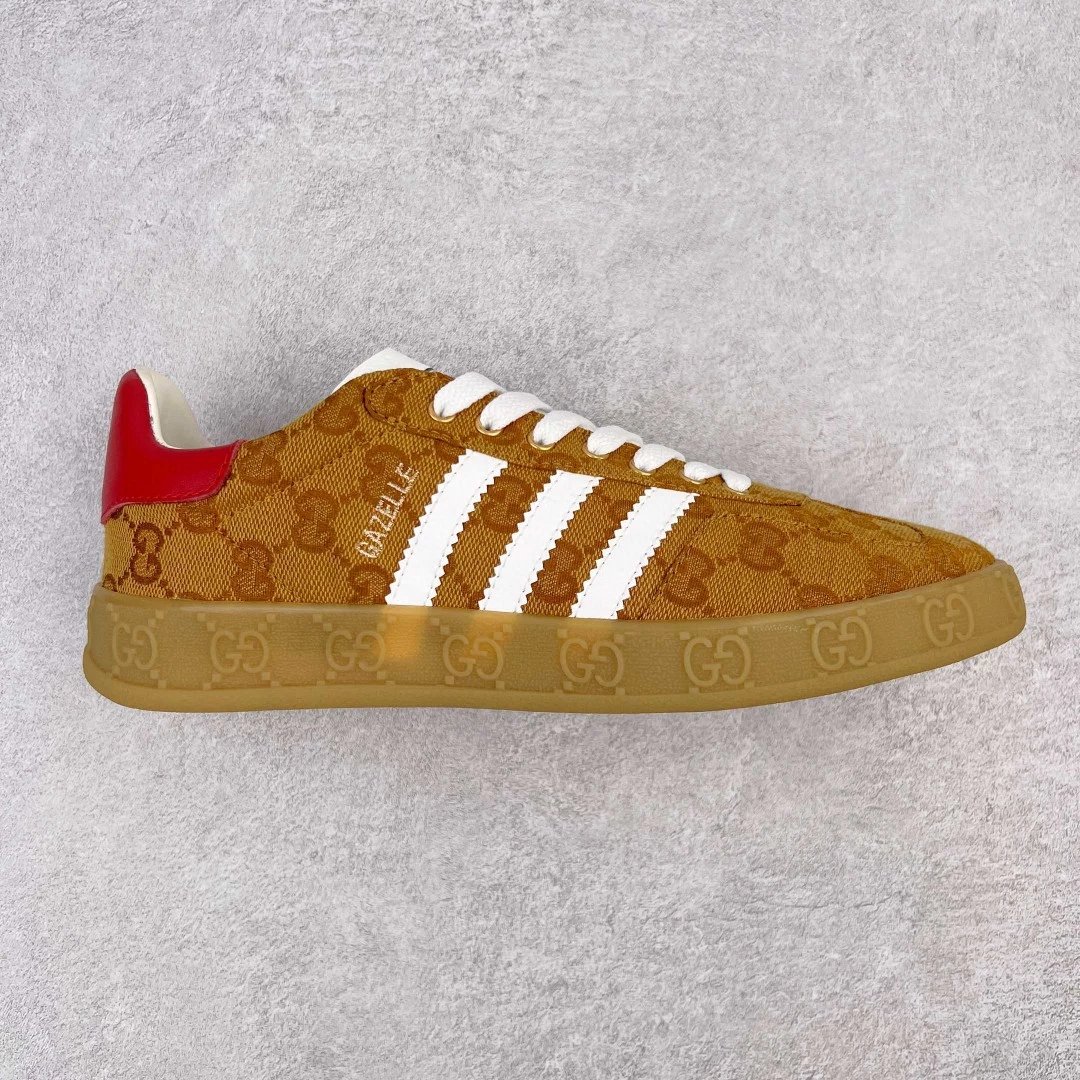 Gucci Sneakers Adidas x Gazelle — brown red tail