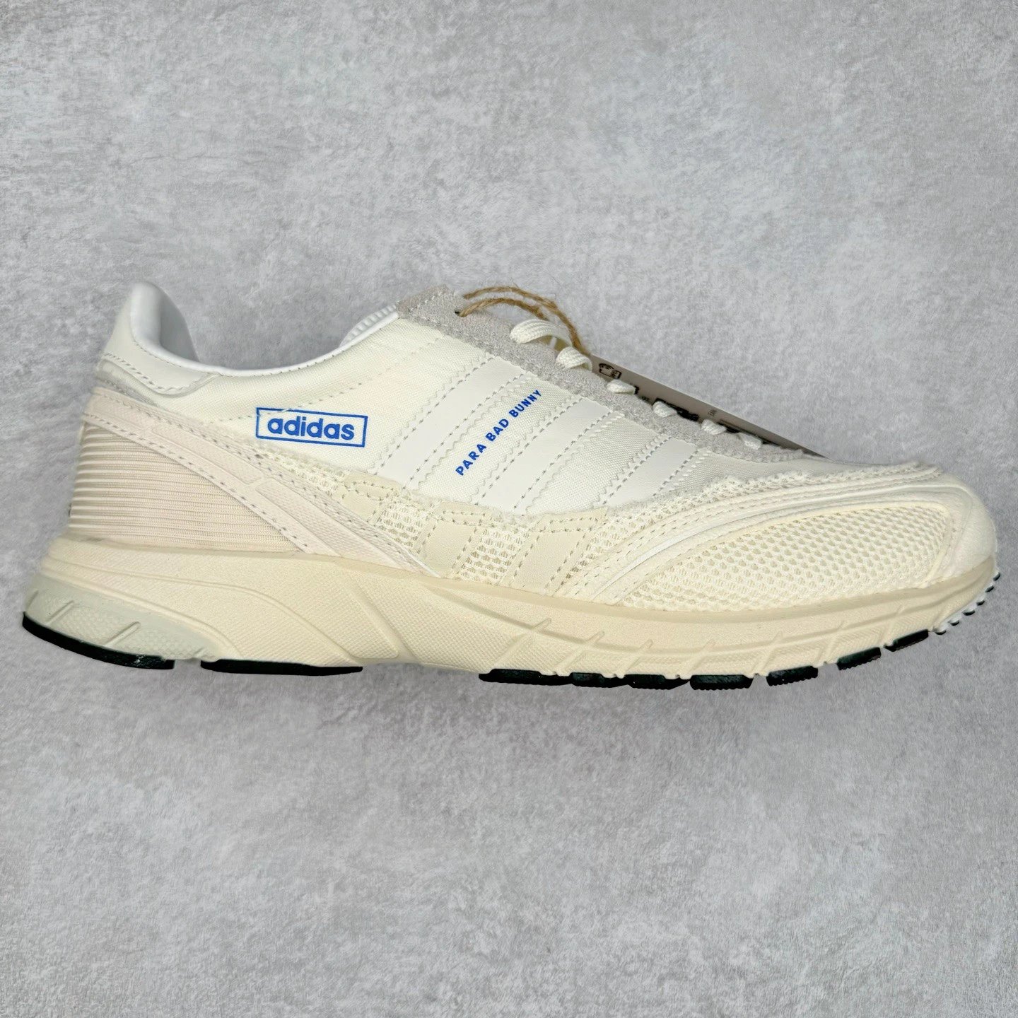 Adidas Sneakers Low-Top Mesh Three-Stripe — Beige