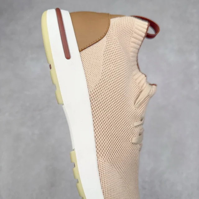 Unbranded Sneakers Knit Sock with Leather Heel Panels product detail image 6