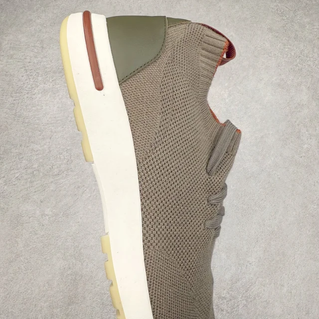 Unbranded Sneakers Knit Sock with Leather Heel Panels product detail image 42