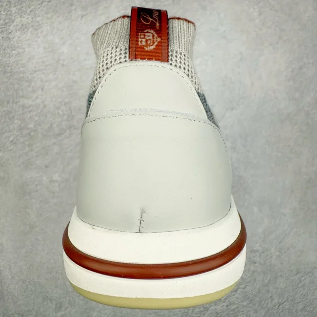 Unbranded Sneakers Knit Sock with Leather Heel Panels product detail image 35