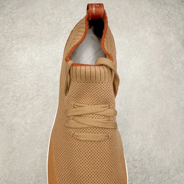 Unbranded Sneakers Knit Sock with Leather Heel Panels product detail image 50