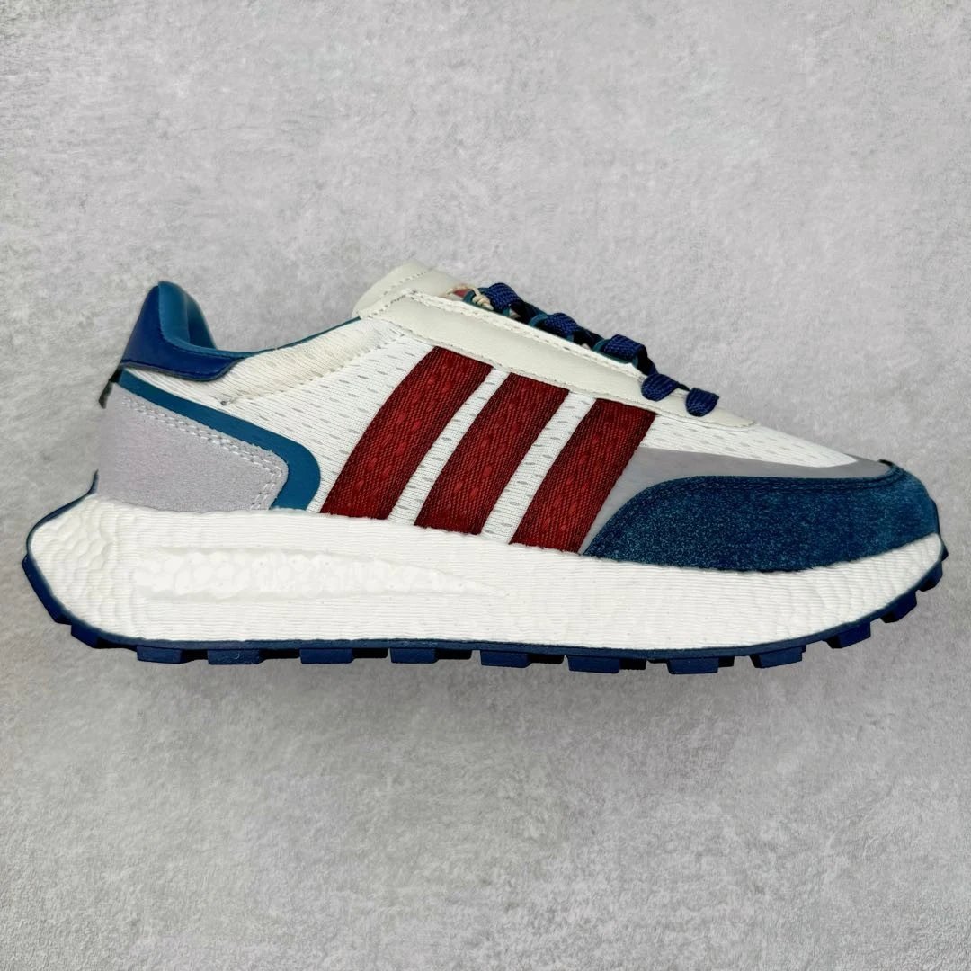 Adidas Sneakers Retropy E5 — White, blue, and red