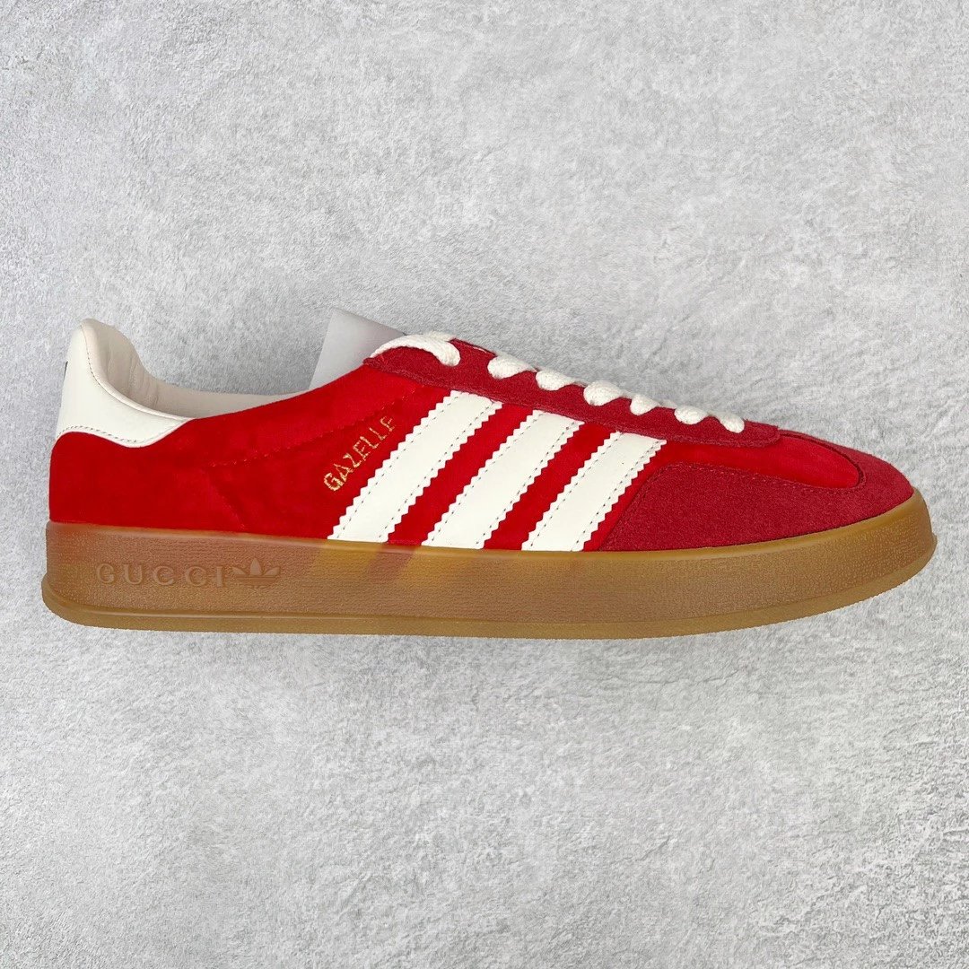 Gucci Sneakers Adidas x Gazelle — Bright red with a white tail