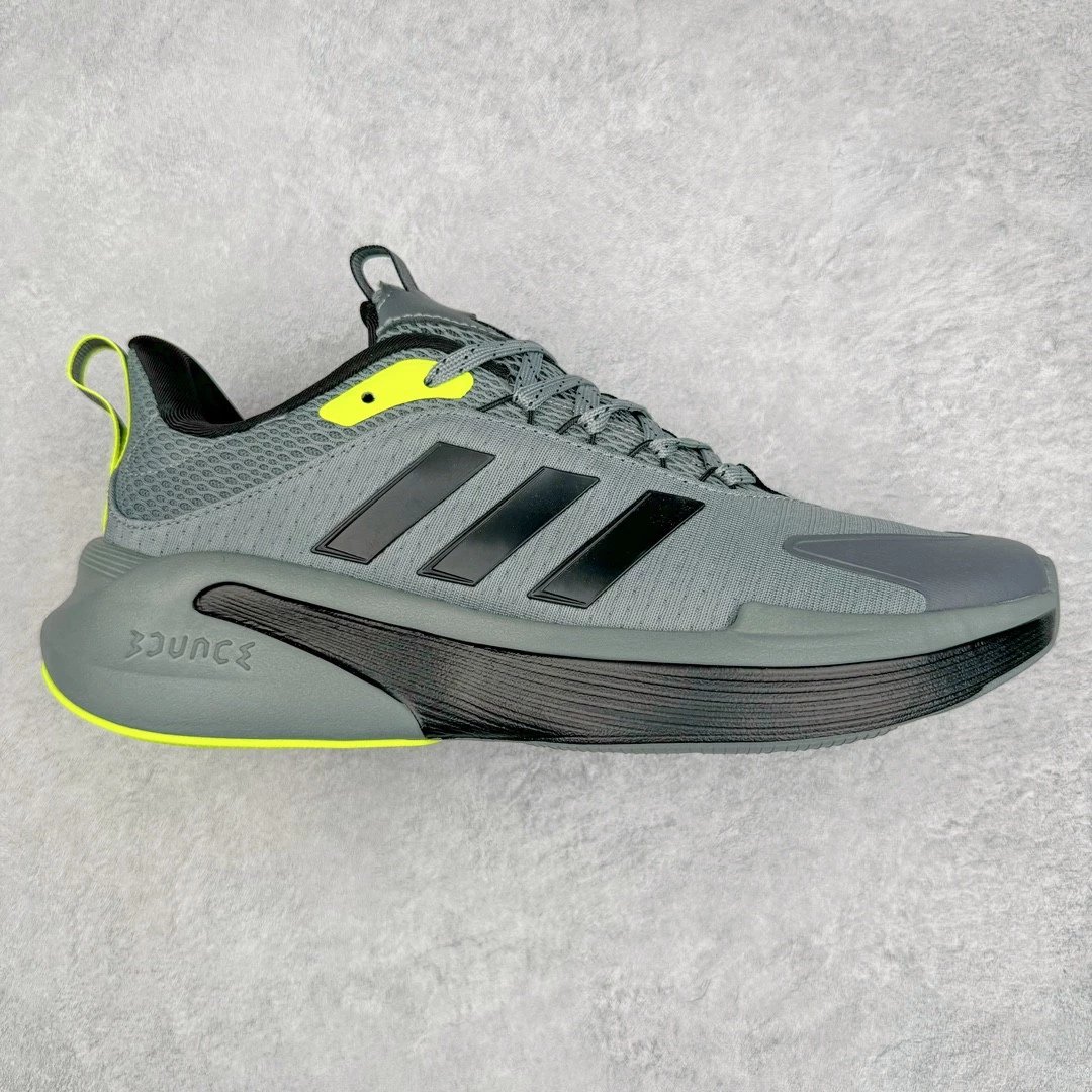 Unbranded Sneakers Low-Top Mesh Lace-Up with Three-Stripe Side Design — Gray-green-yellow