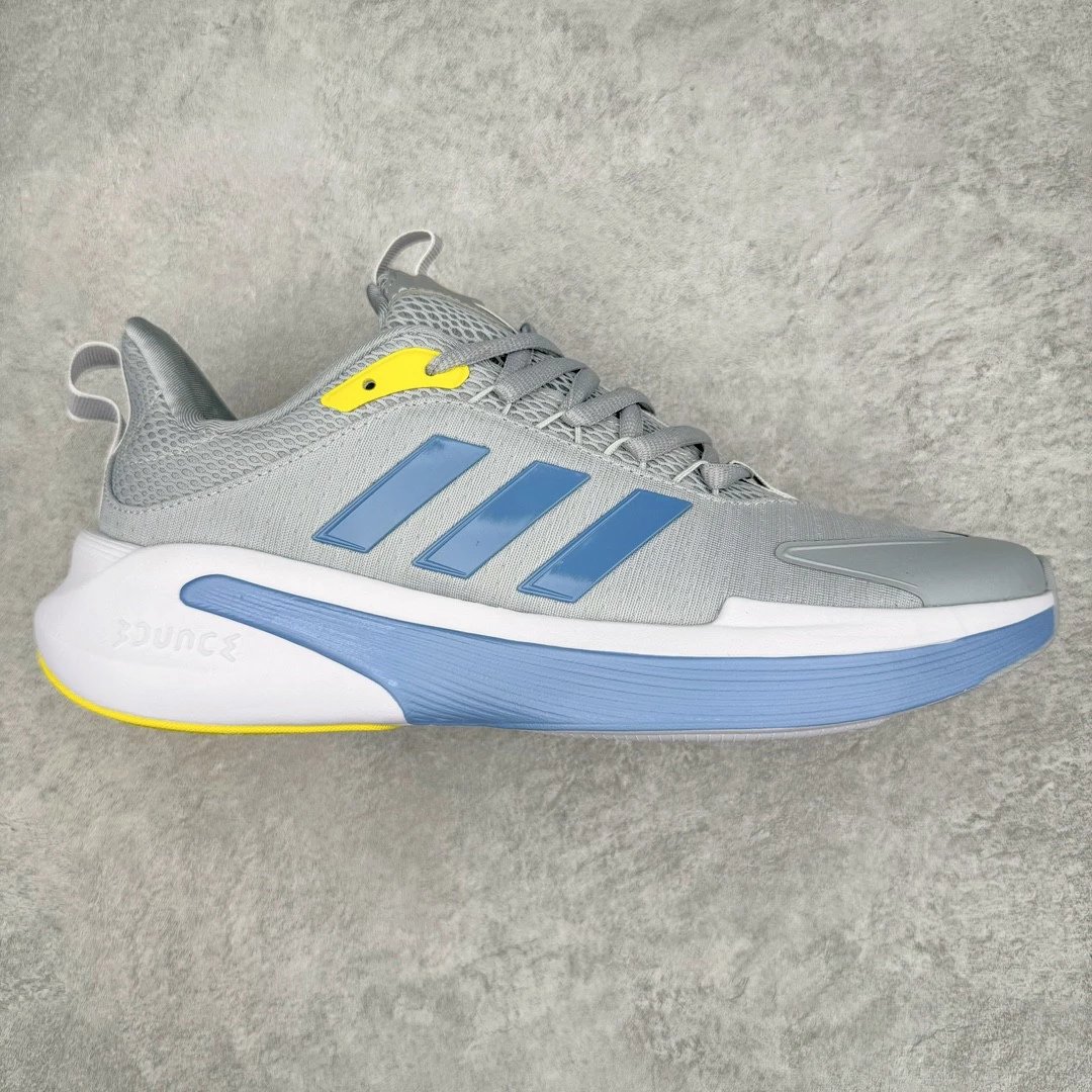 Unbranded Sneakers Low-Top Mesh Lace-Up with Three-Stripe Side Design — gray blue yellow
