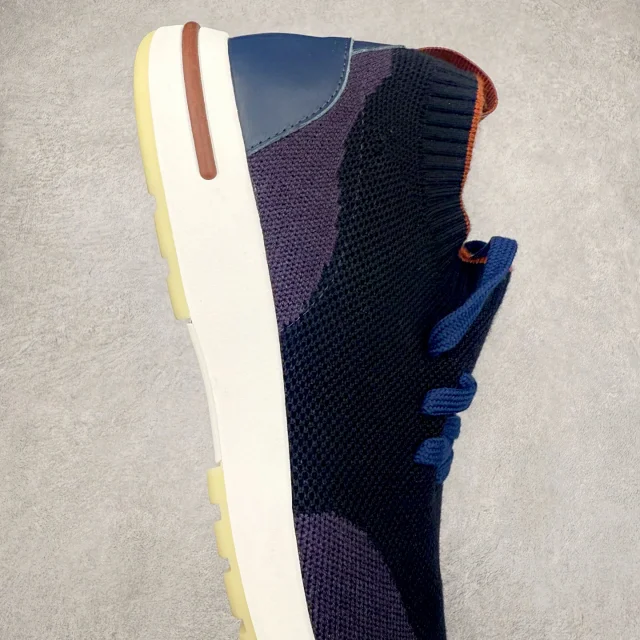 Unbranded Sneakers Knit Sock with Leather Heel Panels product detail image 24