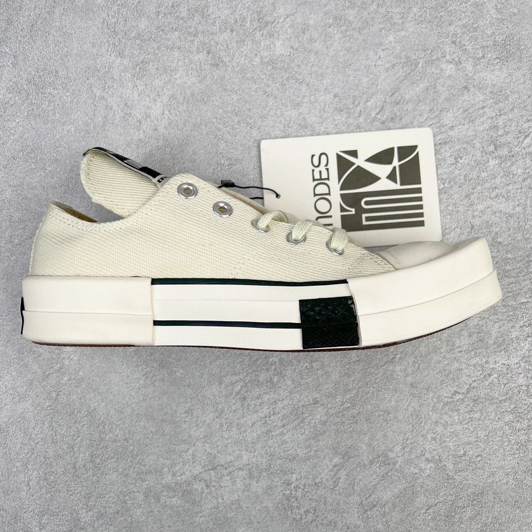 Unbranded Sneakers Platform lace-up with contrast toe caps — White Square Head Low