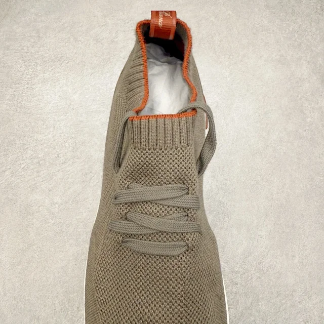 Unbranded Sneakers Knit Sock with Leather Heel Panels product detail image 41