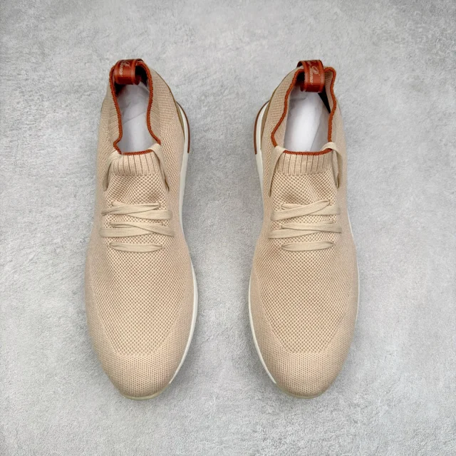 Unbranded Sneakers Knit Sock with Leather Heel Panels product detail image 2