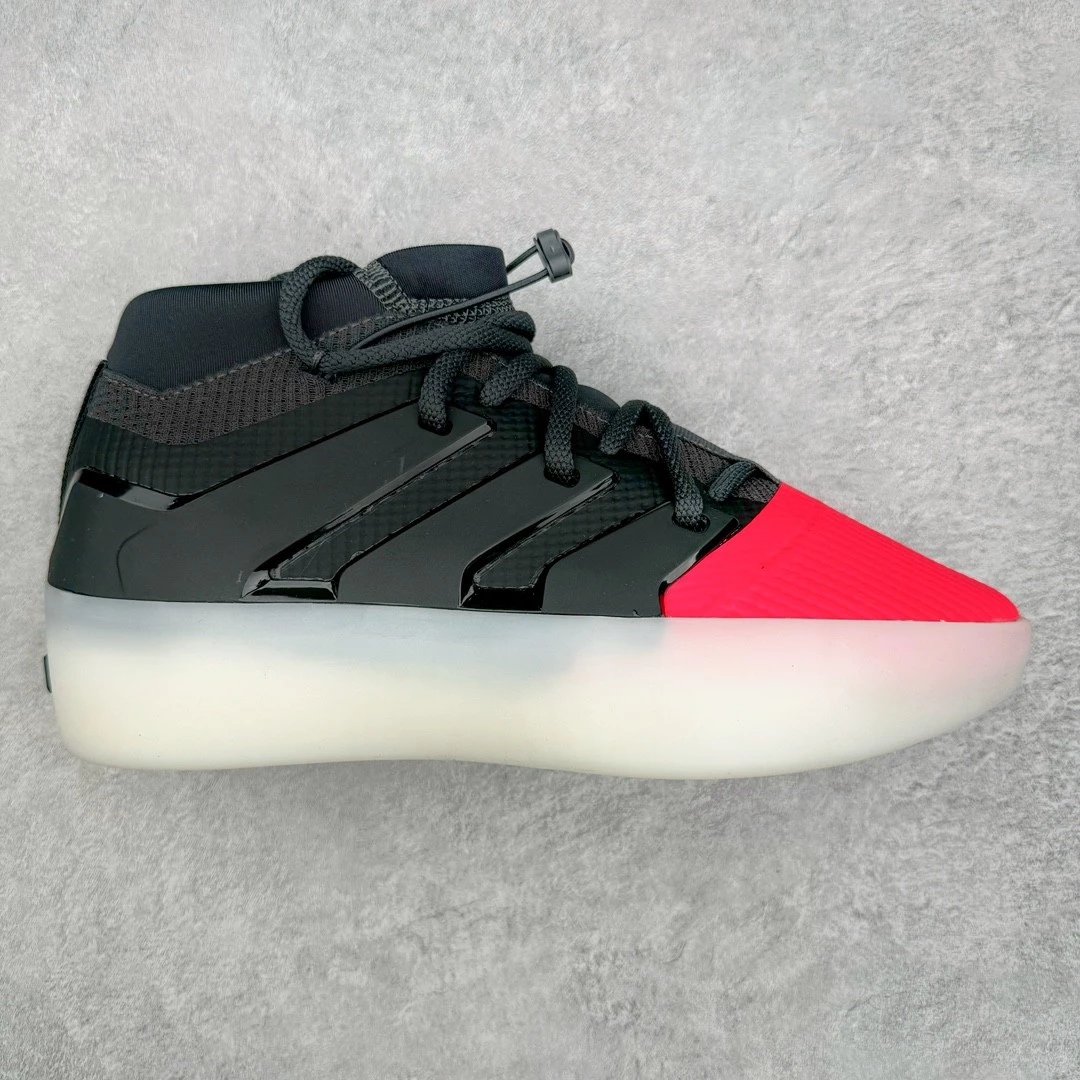 Adidas Sneakers Low-Top Three-Stripe Platform — Black and red
