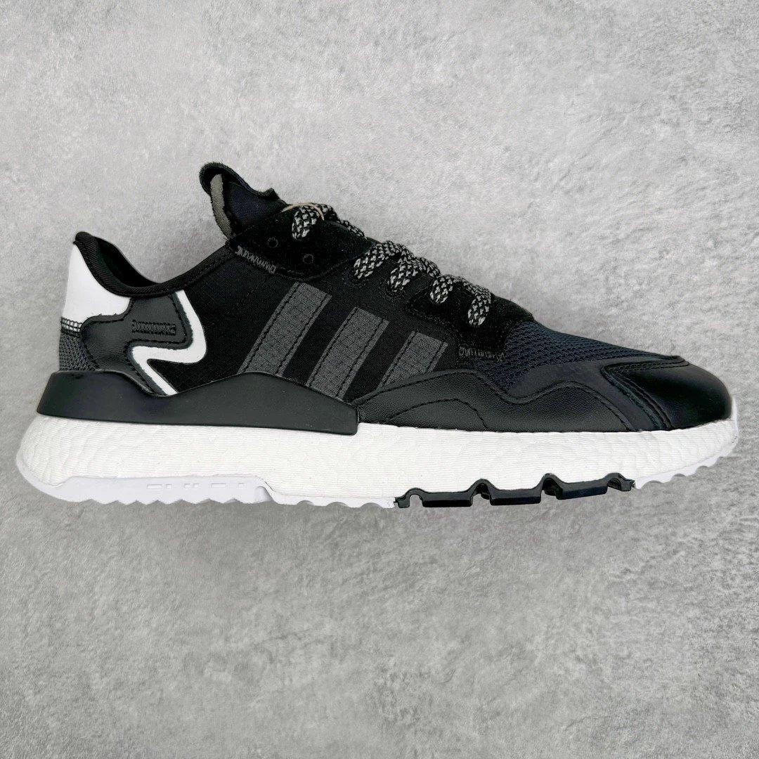 adidas Sneakers Nite Jogger — Black and white