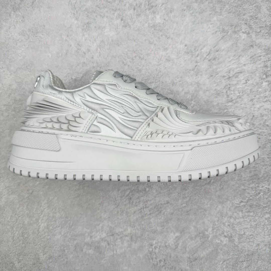 Shootbrand Sneakers Low-Top Wing-Embroidered Platform — gray
