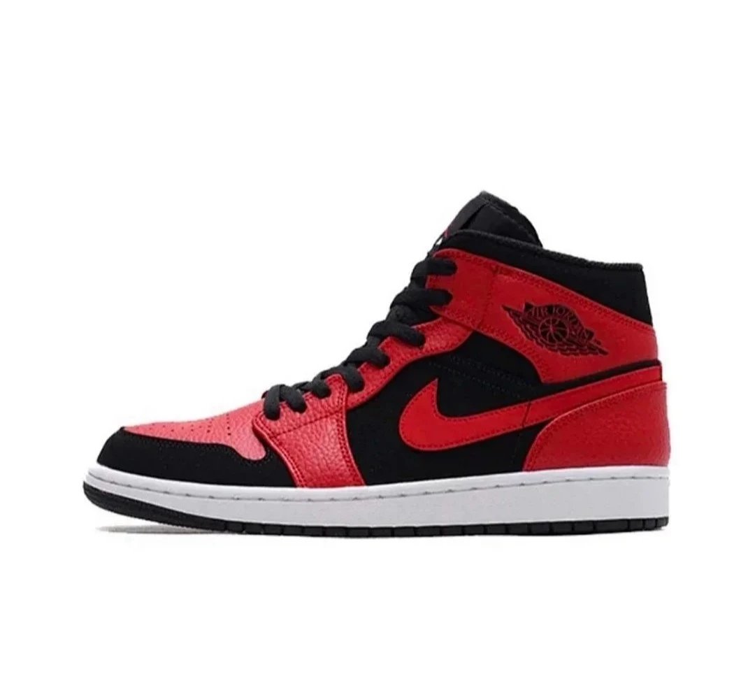 Nike Sneakers Air Jordan 1 Mid — Black and red—best avoided