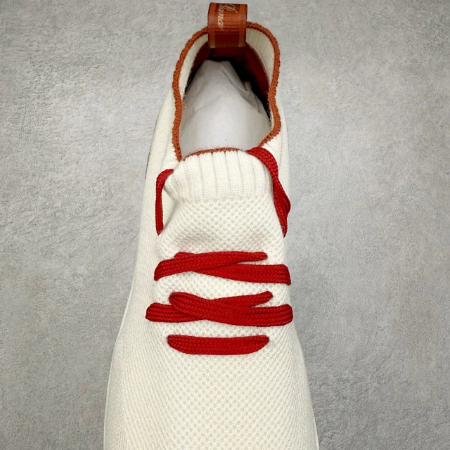 Unbranded Sneakers Knit Sock with Leather Heel Panels product detail image 14