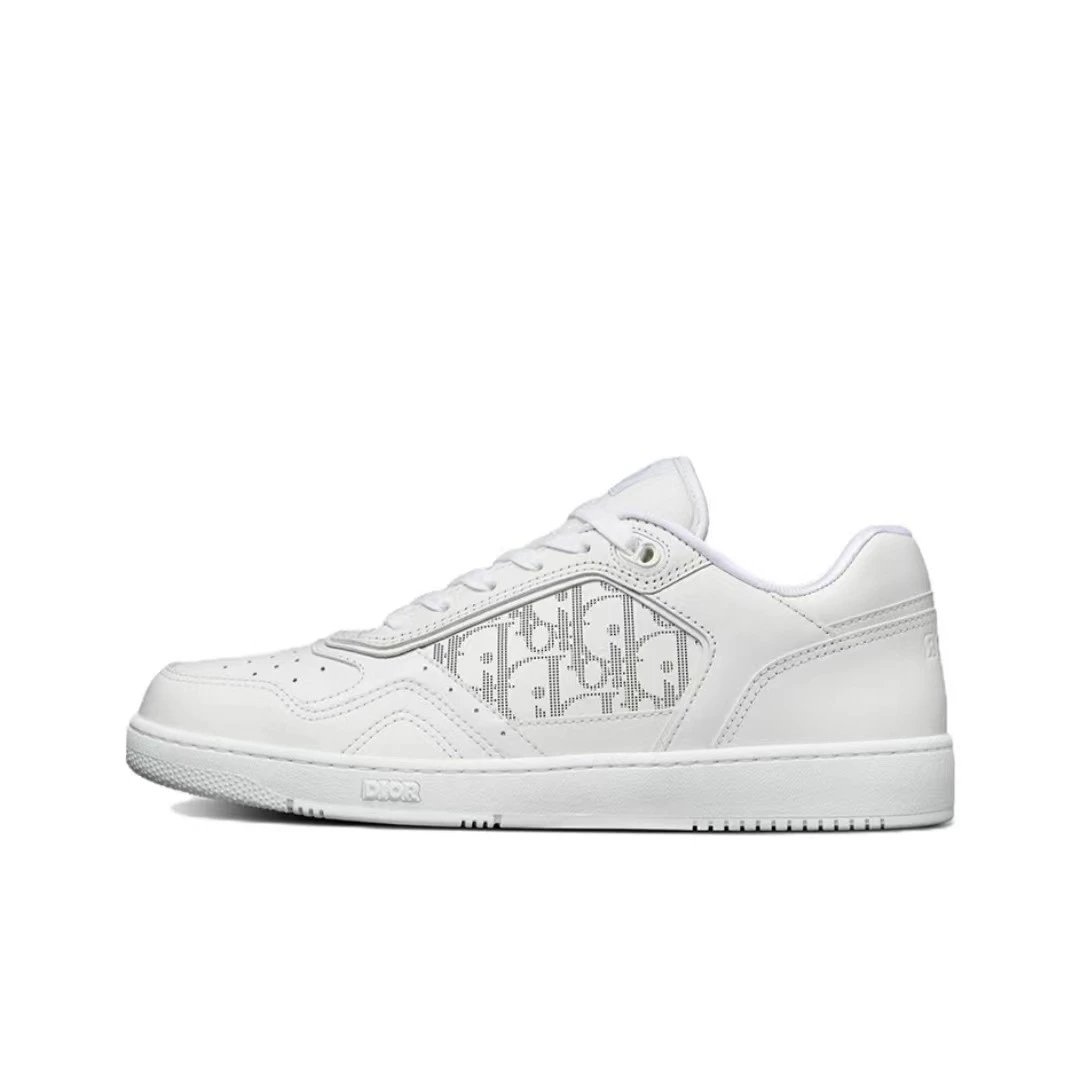 Dior Sneakers B27 low-top with Oblique panels — all white low side 3 SN272ZSB_H 000