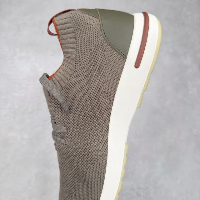 Unbranded Sneakers Knit Sock with Leather Heel Panels product detail image 43