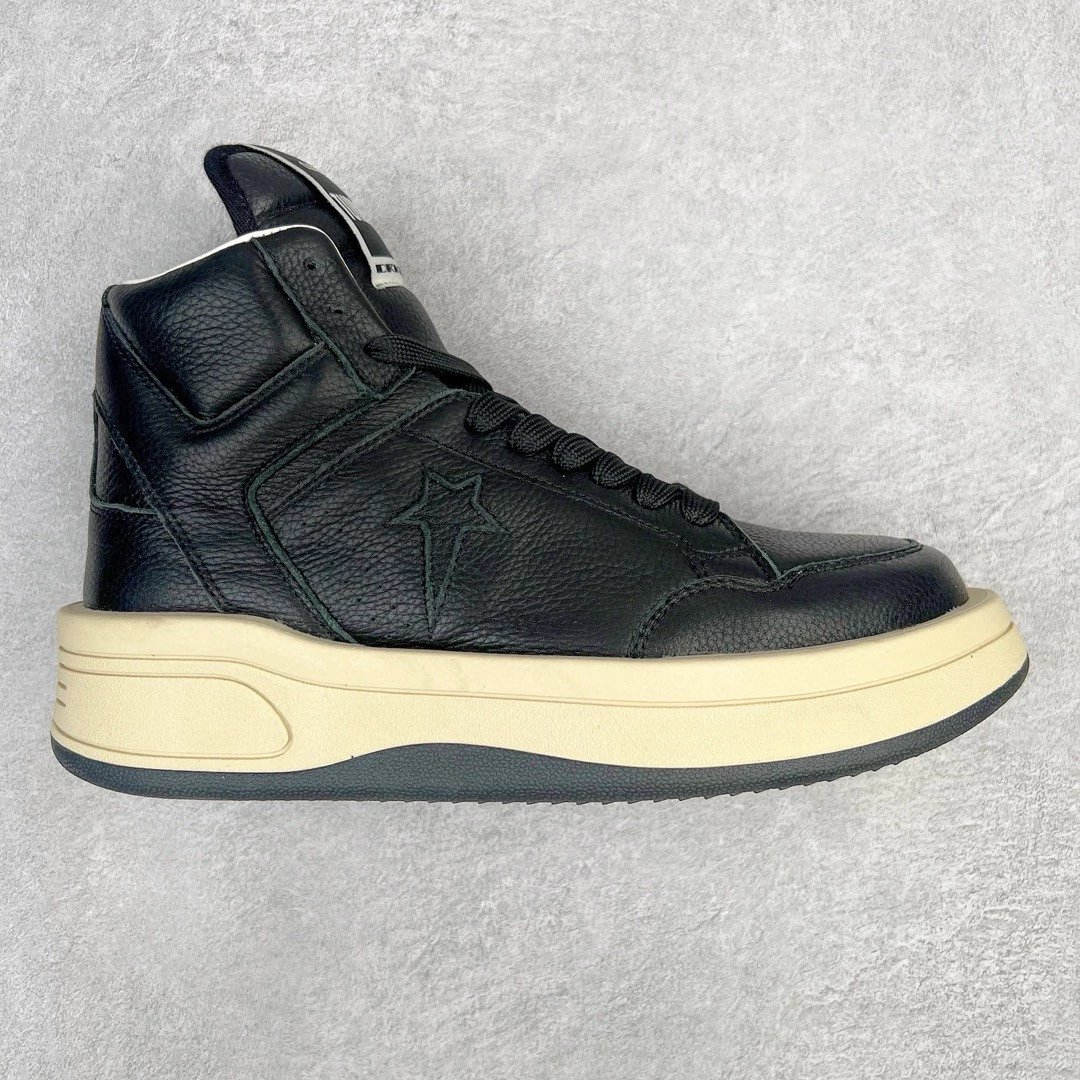 Unbranded Sneakers Platform lace-up with contrast toe caps — High-top white and black