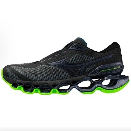 Mizuno Sneakers Wave Prophecy LS mechanical-cushioning — Black and green 411592-5 V 94