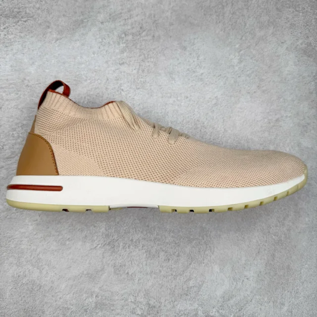Unbranded Sneakers Knit Sock with Leather Heel Panels product detail image 1