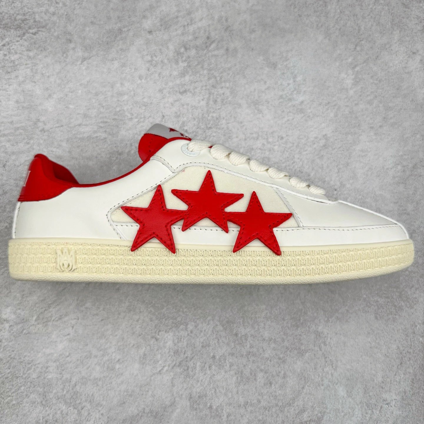 AMIRI Sneakers Skel Top Low — White Red Star