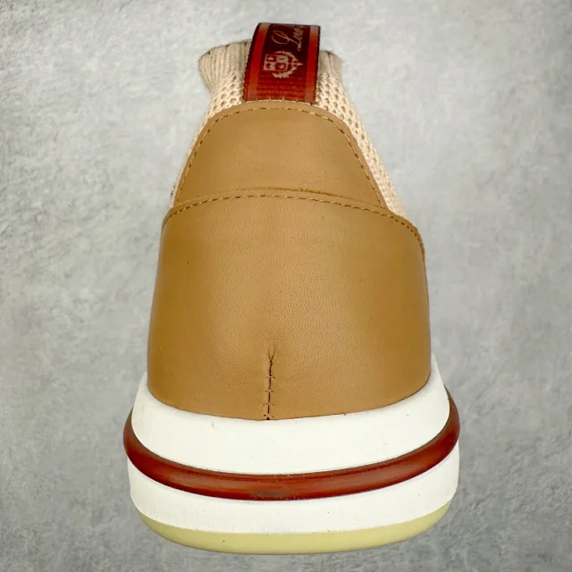 Unbranded Sneakers Knit Sock with Leather Heel Panels product detail image 8
