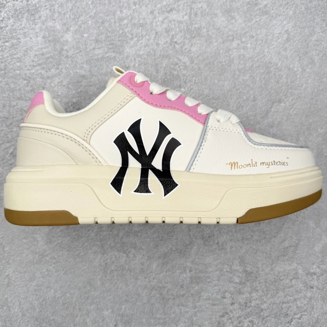 MLB Sneakers Low-Top Platform Baseball-Team Logo — Rice noodle raw glue