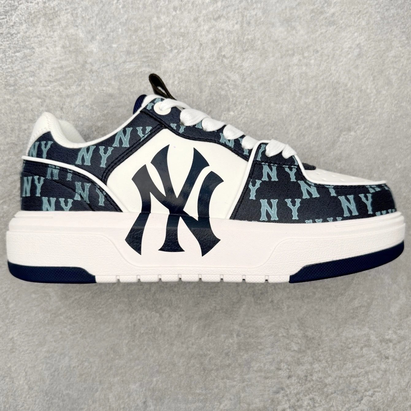 MLB Sneakers Low-Top Platform Baseball-Team Logo — Blue