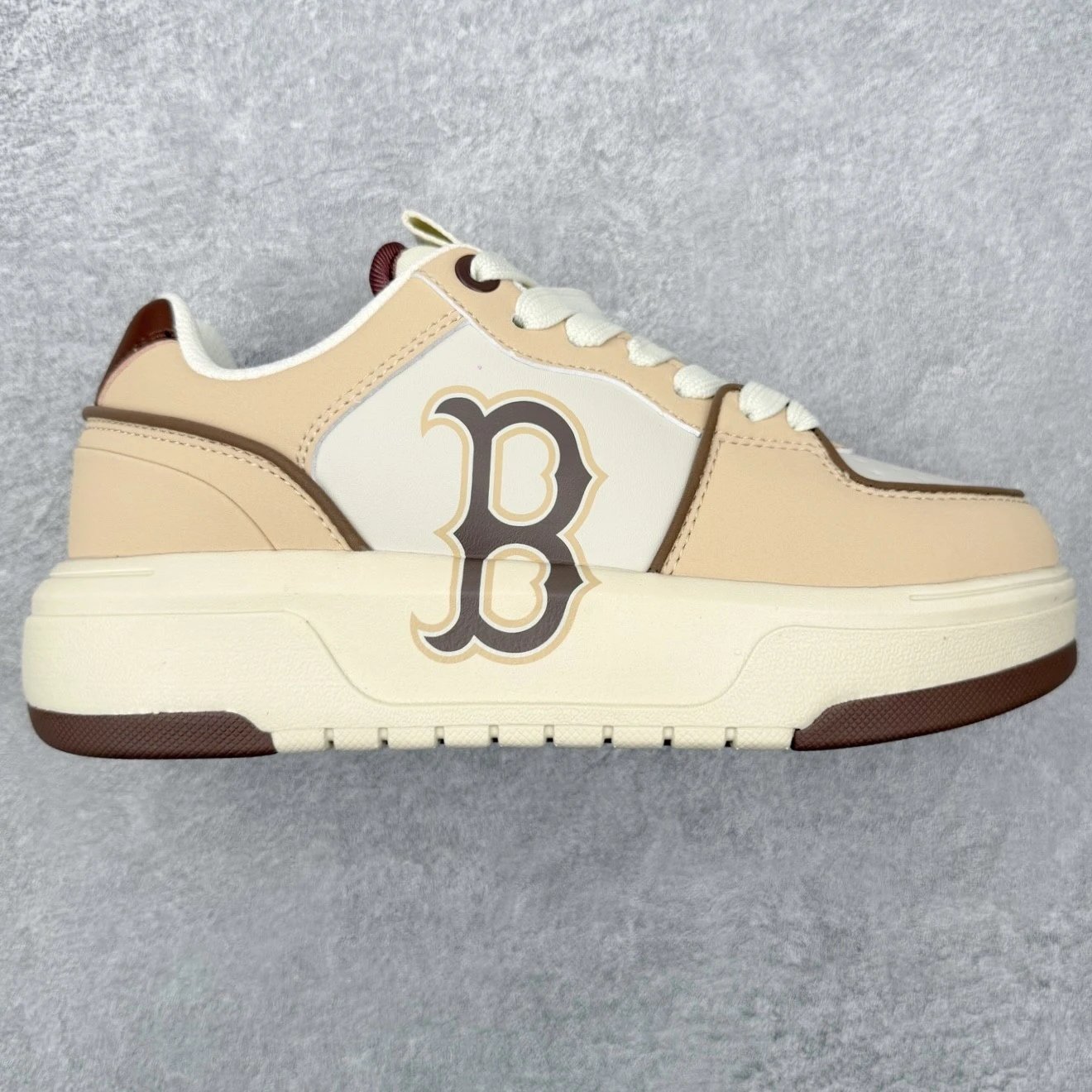 MLB Sneakers Low-Top Platform Baseball-Team Logo — Brown