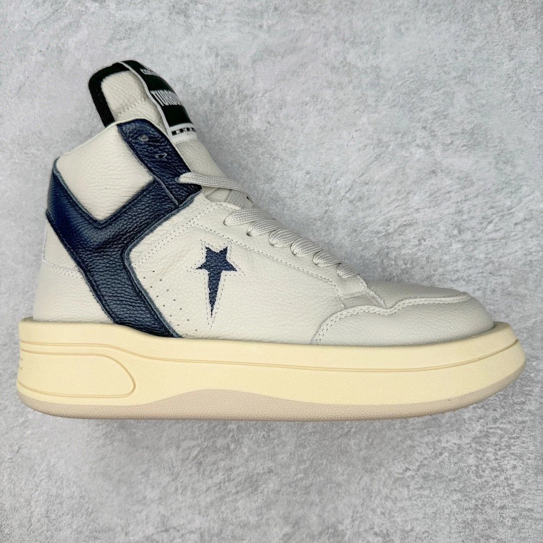Unbranded Sneakers Platform lace-up with contrast toe caps — high-top gray blue