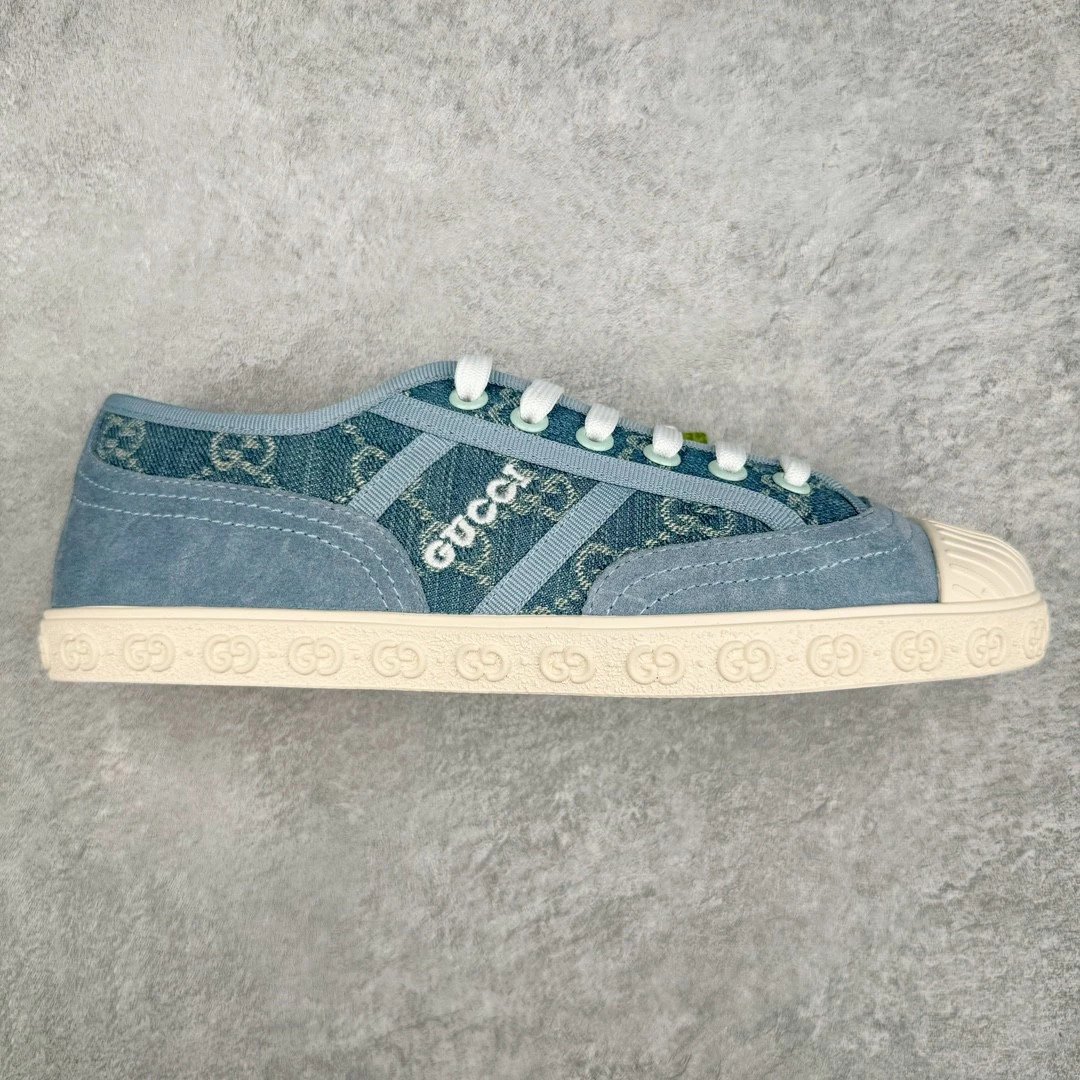 Gucci Sneakers Low-Top GG Canvas — Blue