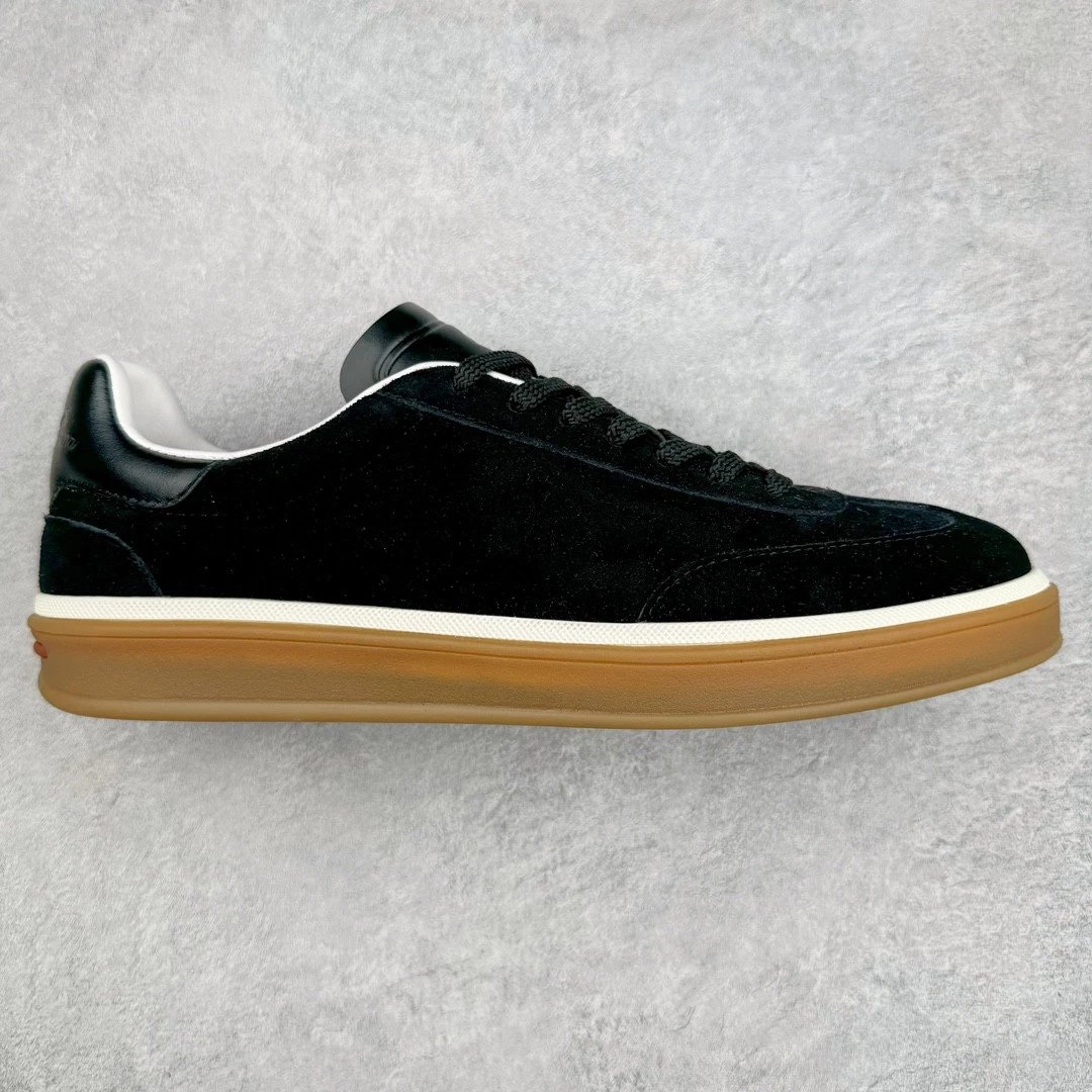 Unbranded Sneakers Low-Top Suede Gum-Sole — Black