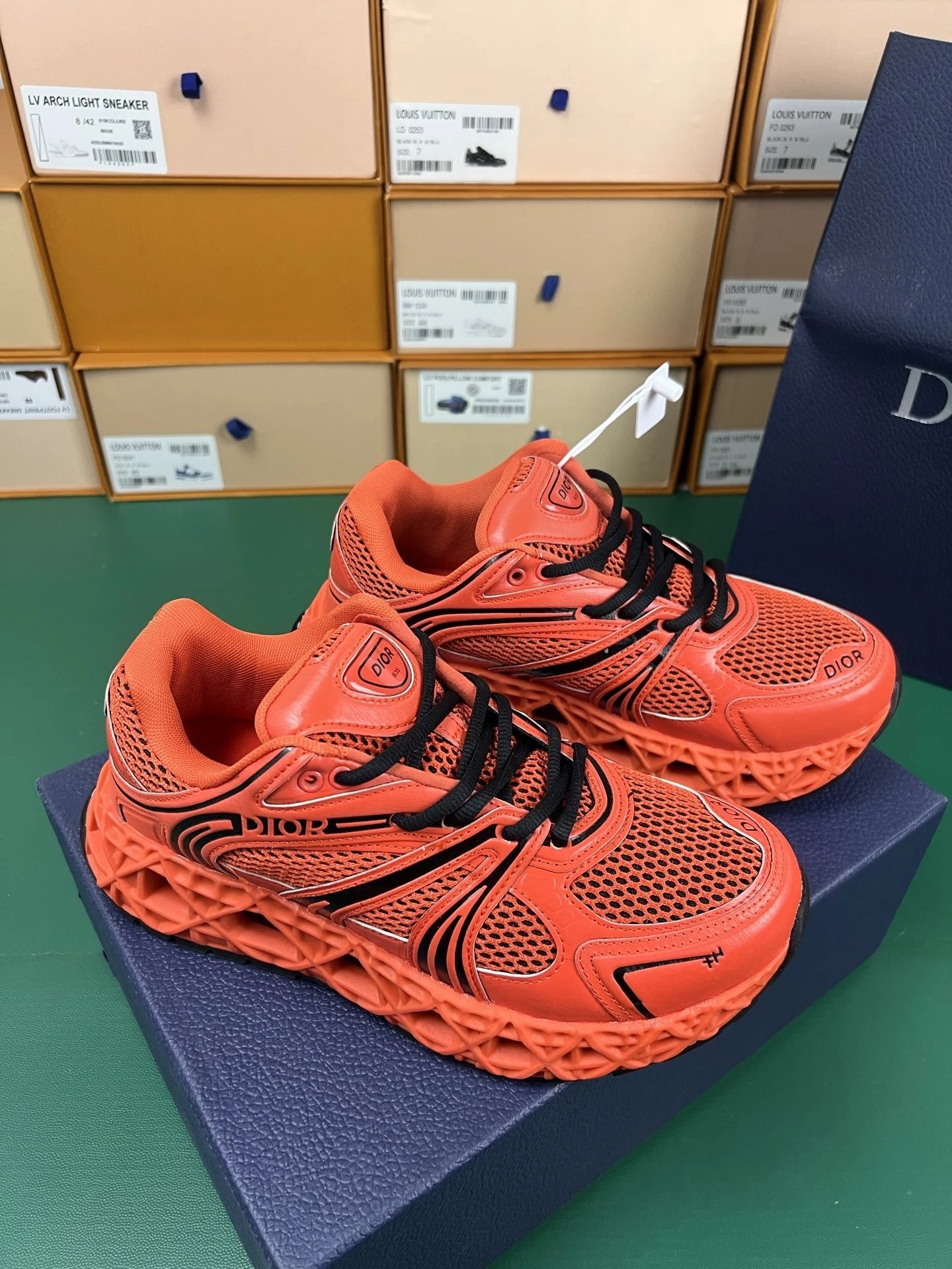 Dior Sneakers B35 Mesh — Red