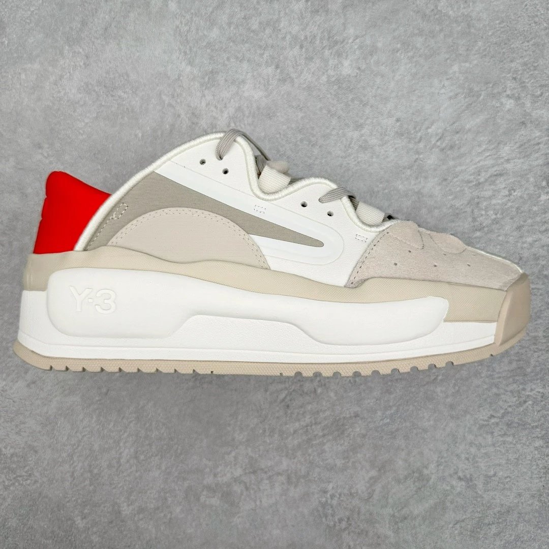 Y-3 Sneakers Rivalry low-top platform — White, gray, and red
