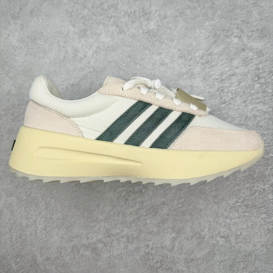 Adidas Sneakers Low-Top Three-Stripe Platform — Whitewash