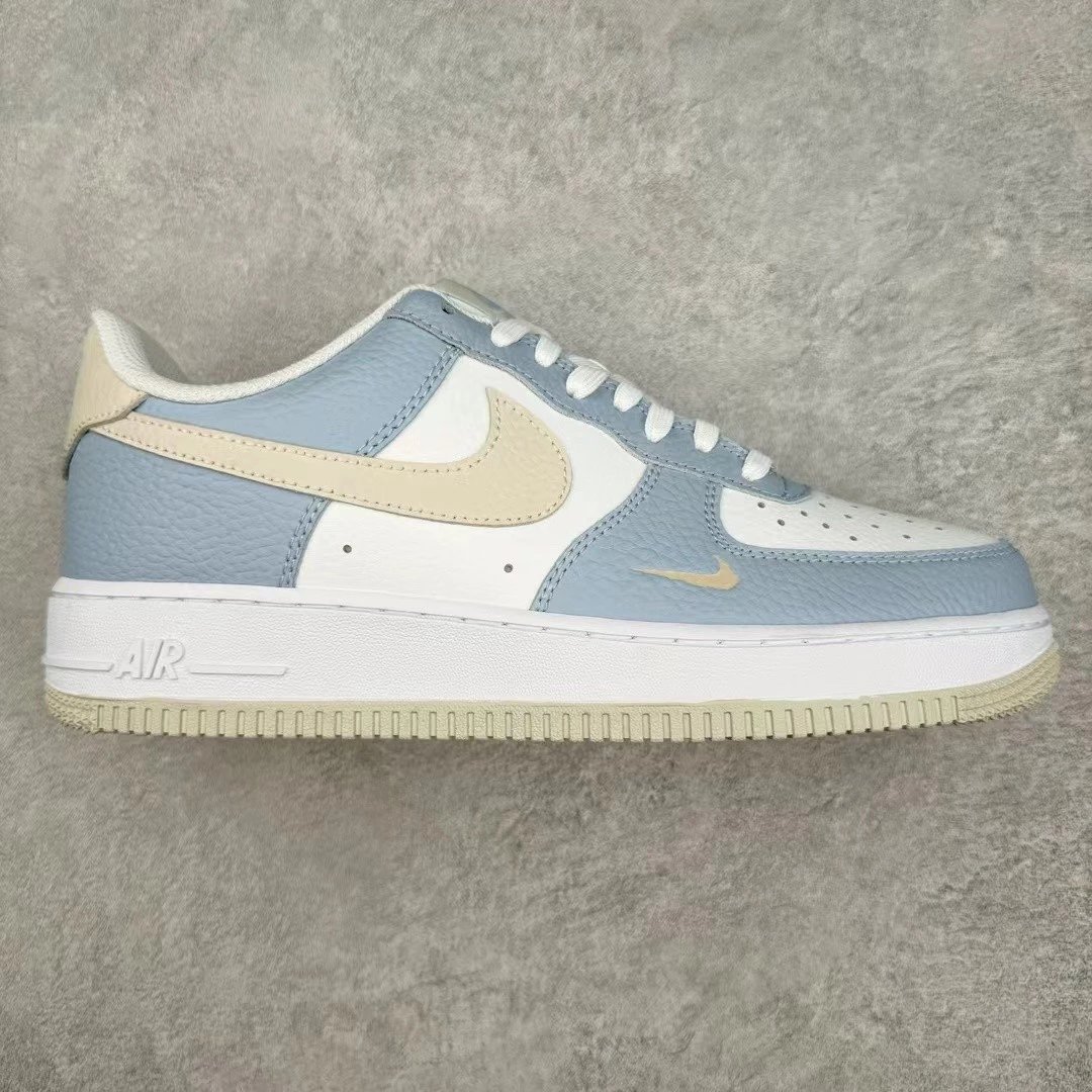 Nike Sneakers Air Force 1 Low-Top — White Blue Gold Hook
