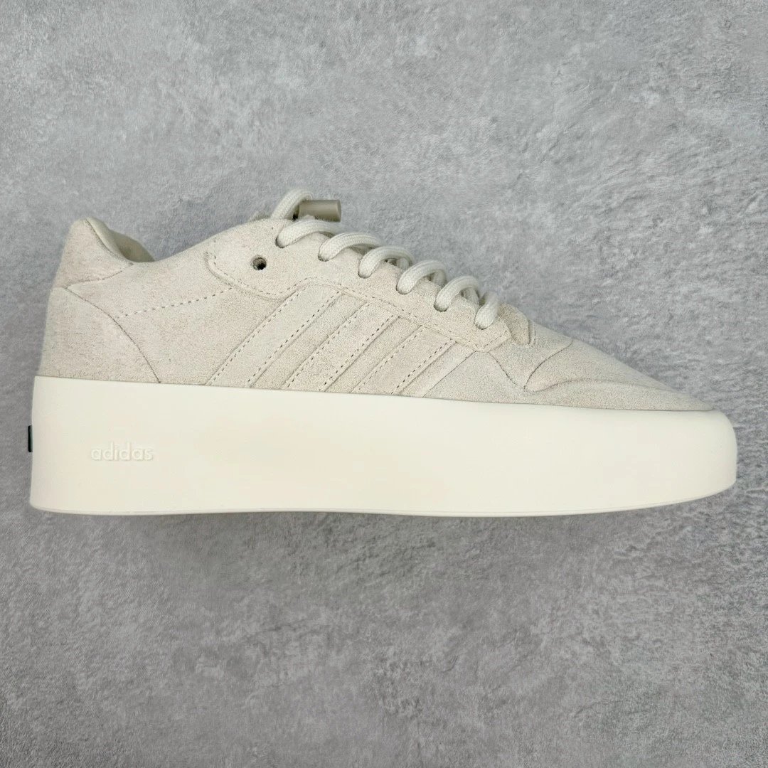 Adidas Sneakers Low-Top Three-Stripe Platform — Grayish white