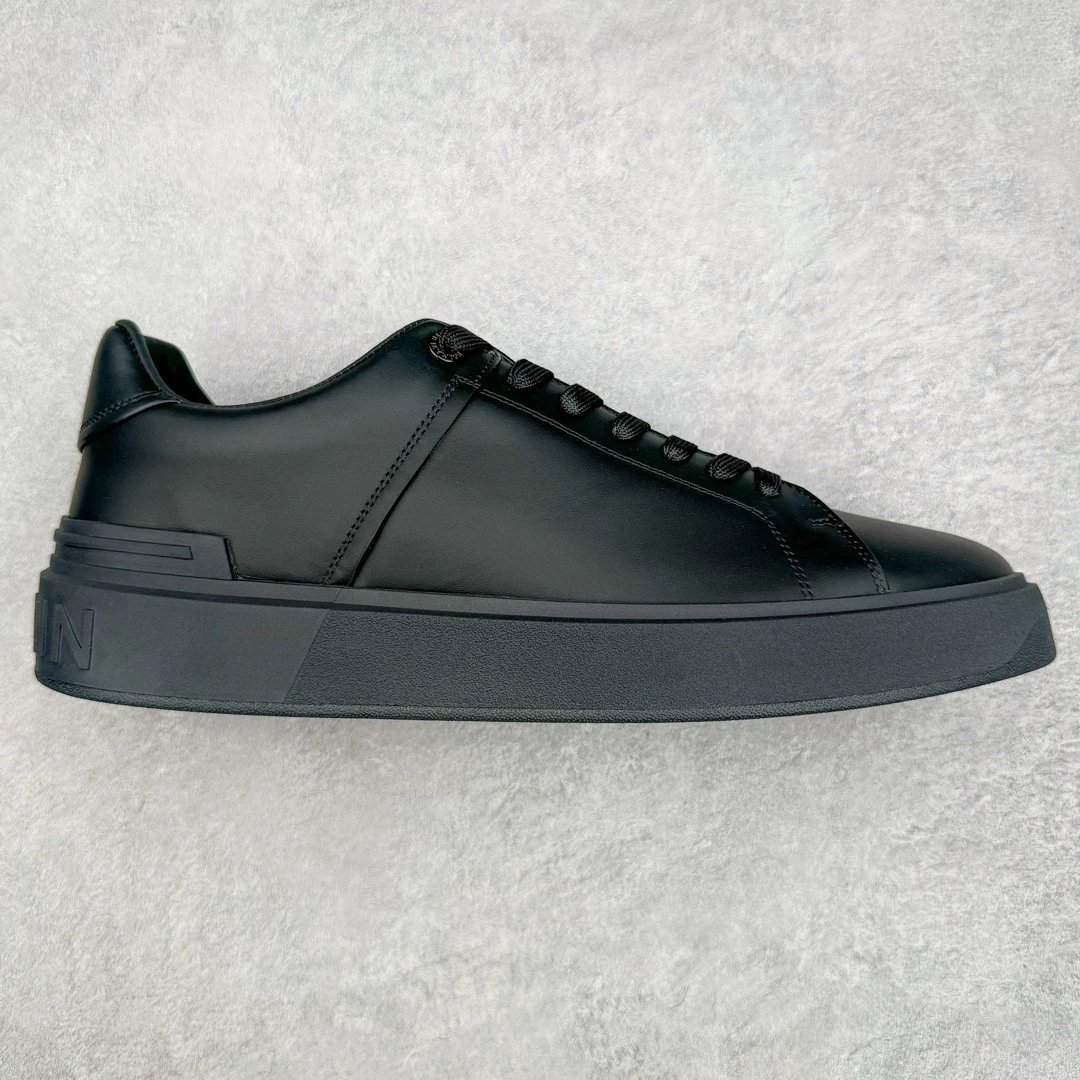 Balmain Sneakers B-Court — Pure black leather