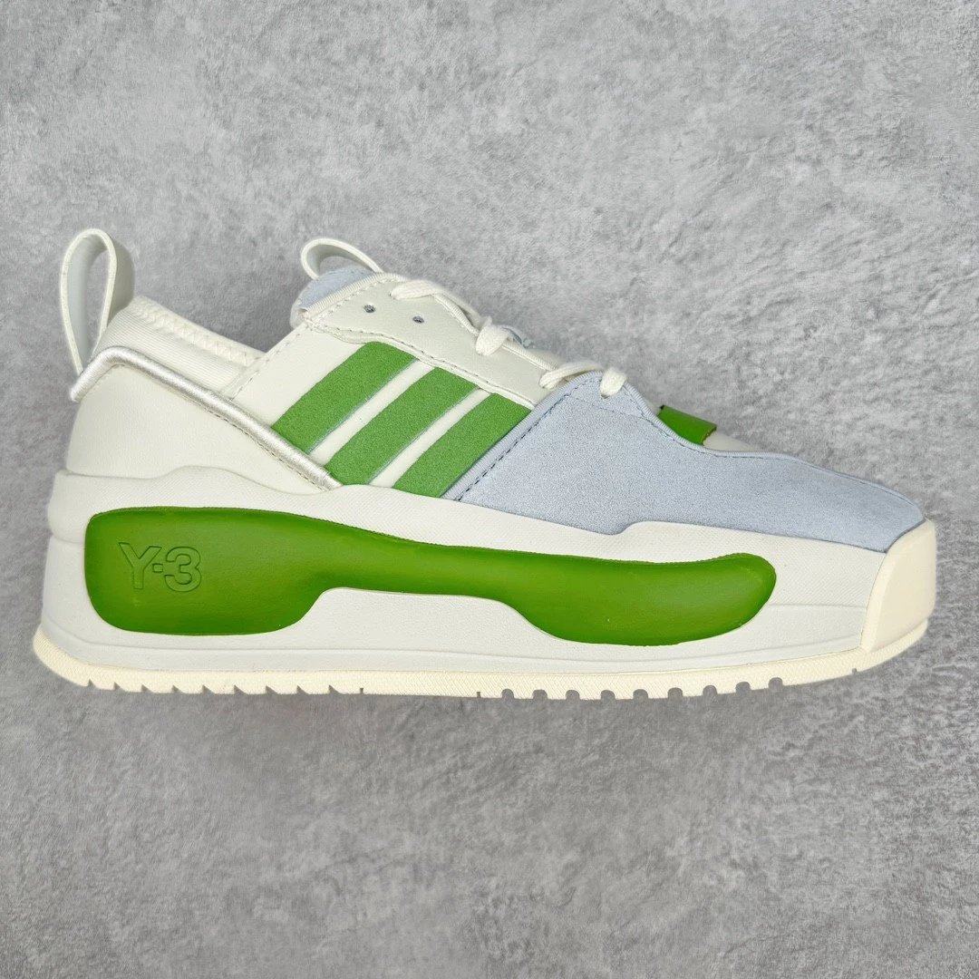 Y-3 Sneakers Rivalry low-top platform — White and green