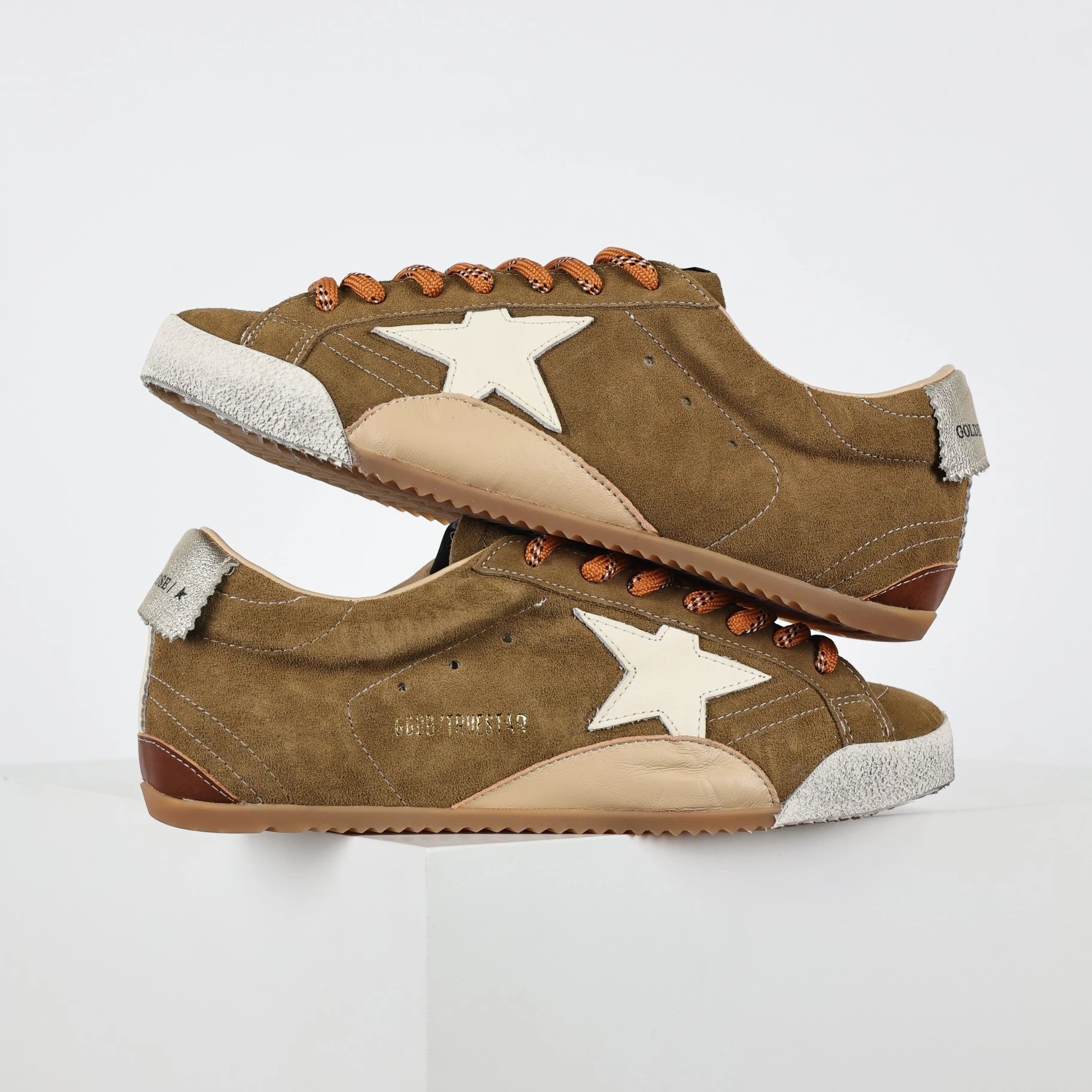 Golden Goose Sneakers True Star low-top star-appliqué — Brown