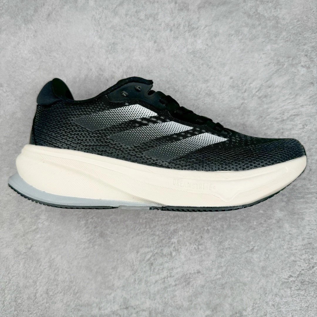 Adidas Sneakers Supernova Rise running — black and white gray bottom