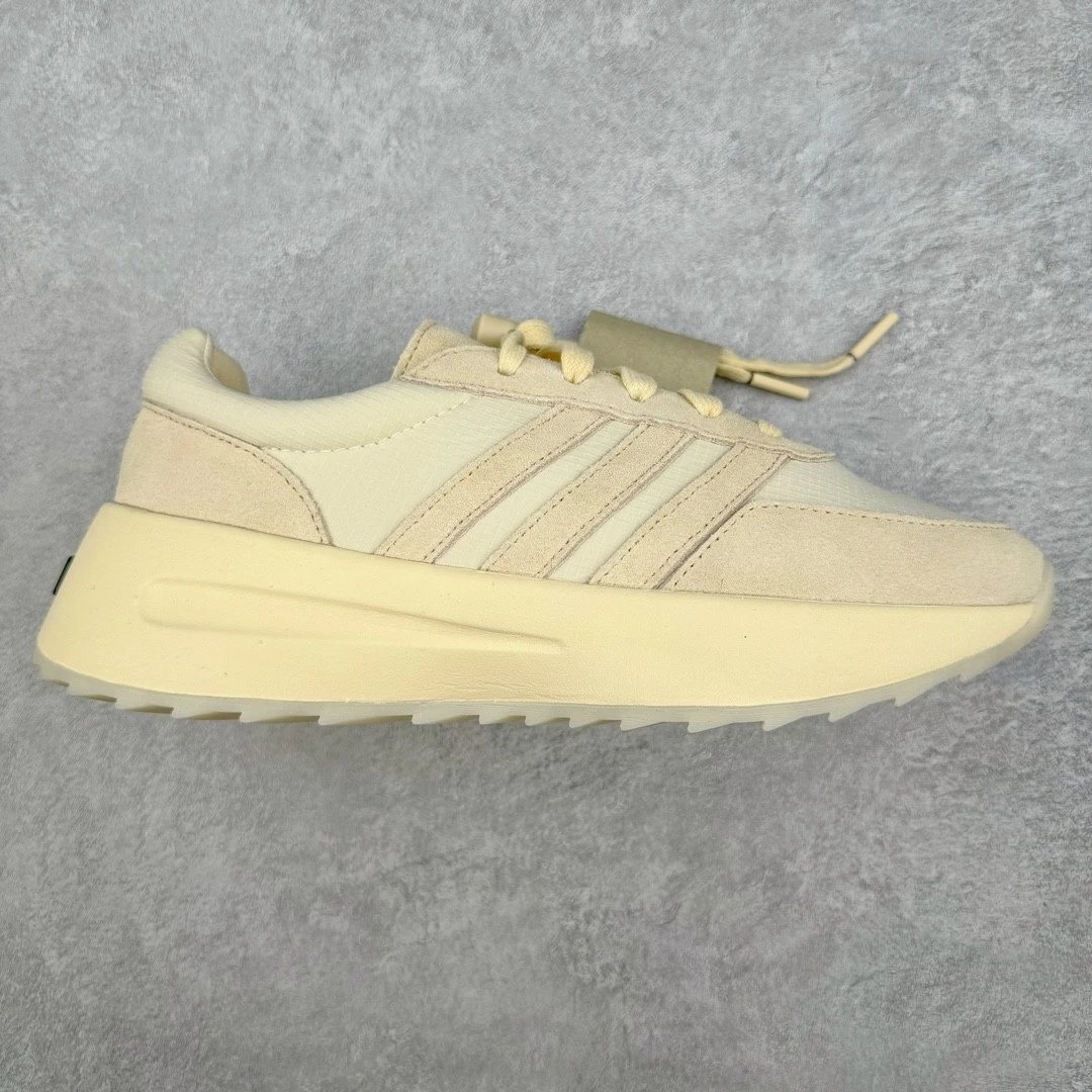 Adidas Sneakers Low-Top Three-Stripe Platform — Beige