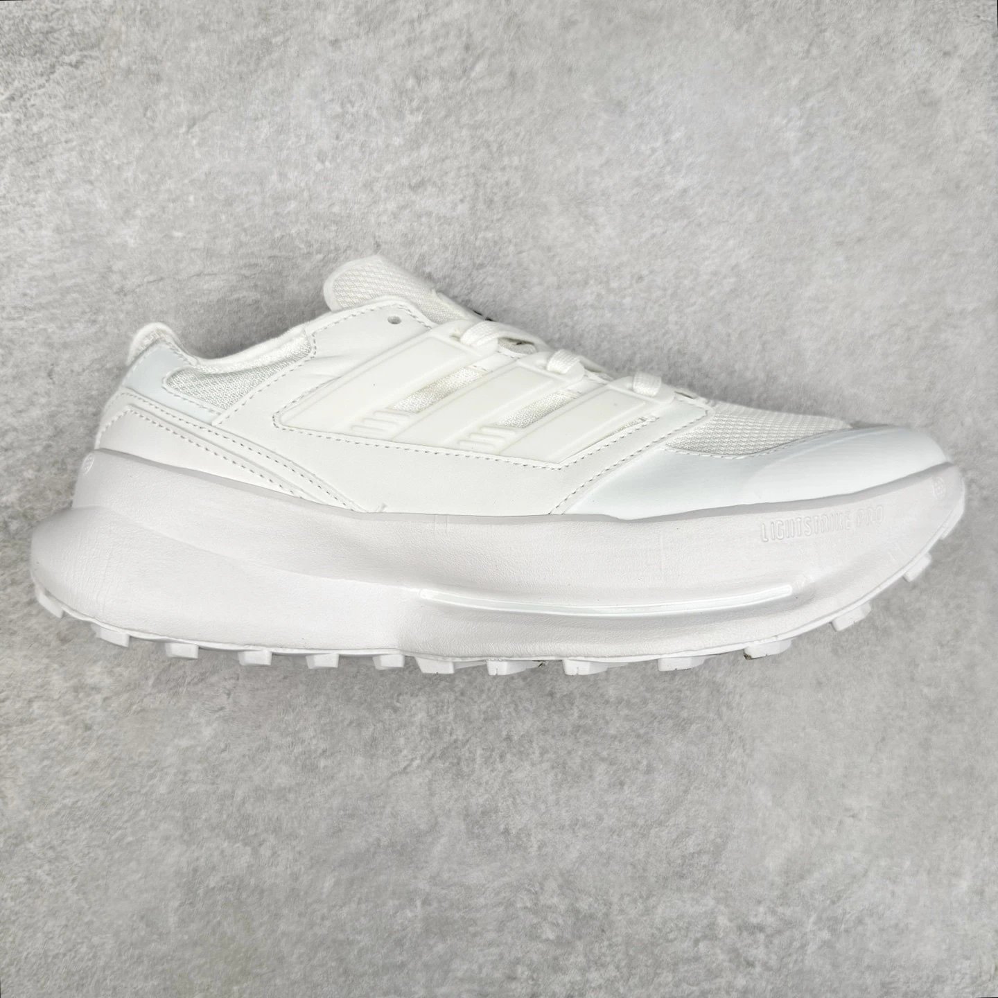 Unbranded Sneakers Low-top thick-soled with three-stripe side panels — white